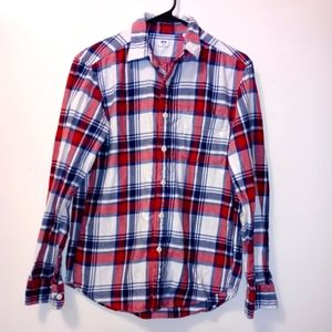 UNIQLO LONG SLEEVE FLANNEL SHIRT BUTTON UP PLAID ONE POCKET SIZE XTRA SM…